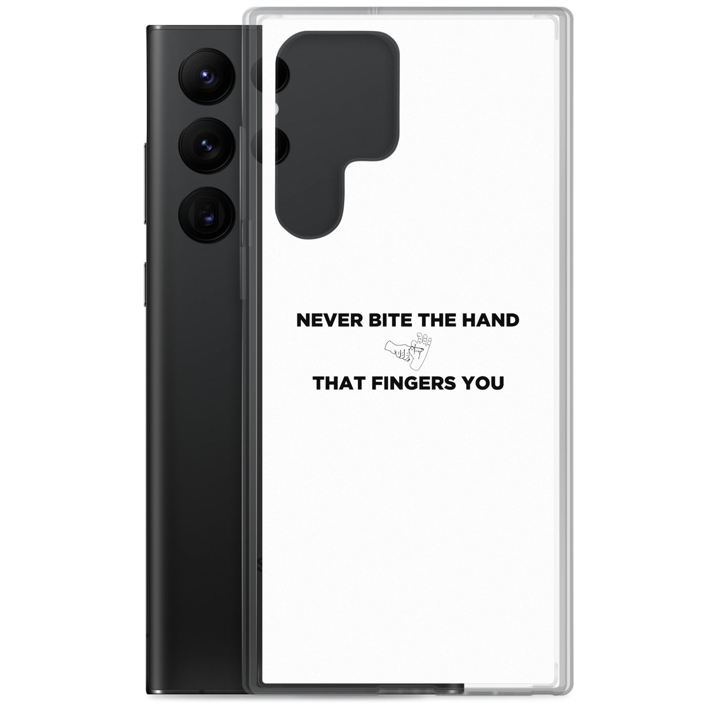 Coque Samsung Never bite the hand that fingers you - Sedurro