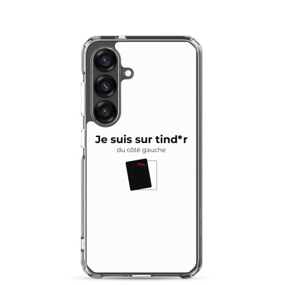 Coque Samsung Je suis sur tind*r du côté gauche - Sedurro