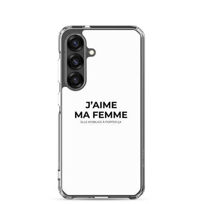 Coque Samsung J'aime ma femme elle m'oblige à porter ça - Sedurro