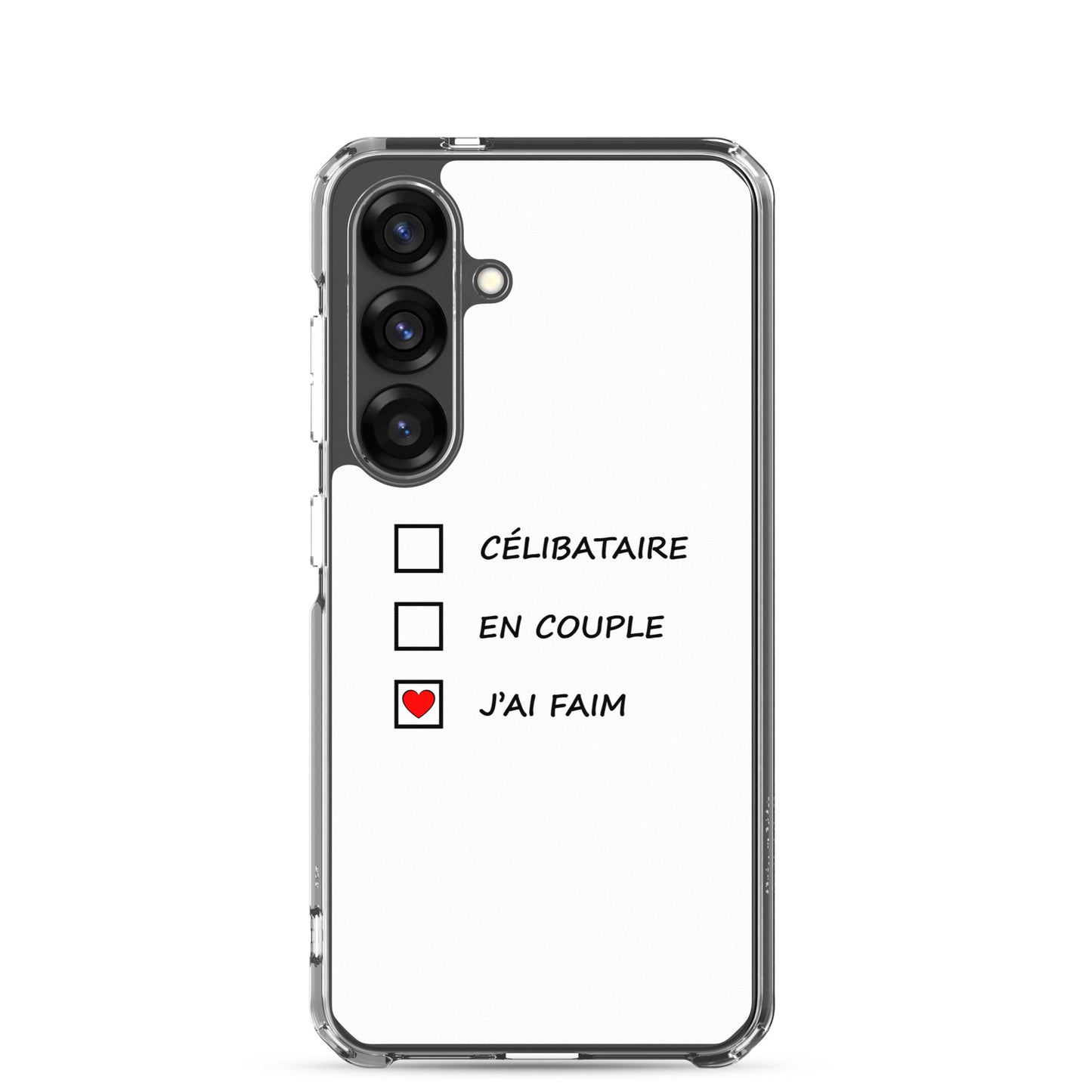 Coque Samsung Célibataire en couple j'ai faim cases à cocher - Sedurro