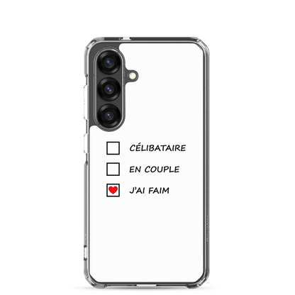 Coque Samsung Célibataire en couple j'ai faim cases à cocher - Sedurro