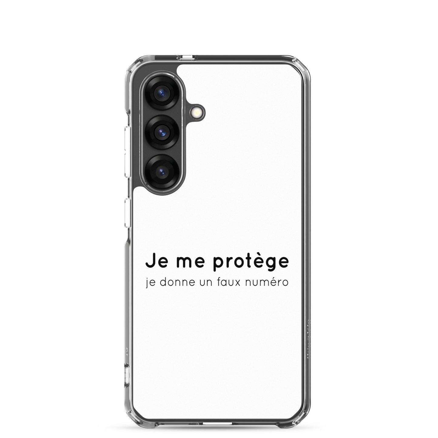 Coque Samsung Je me protège je donne un faux numéro - Sedurro