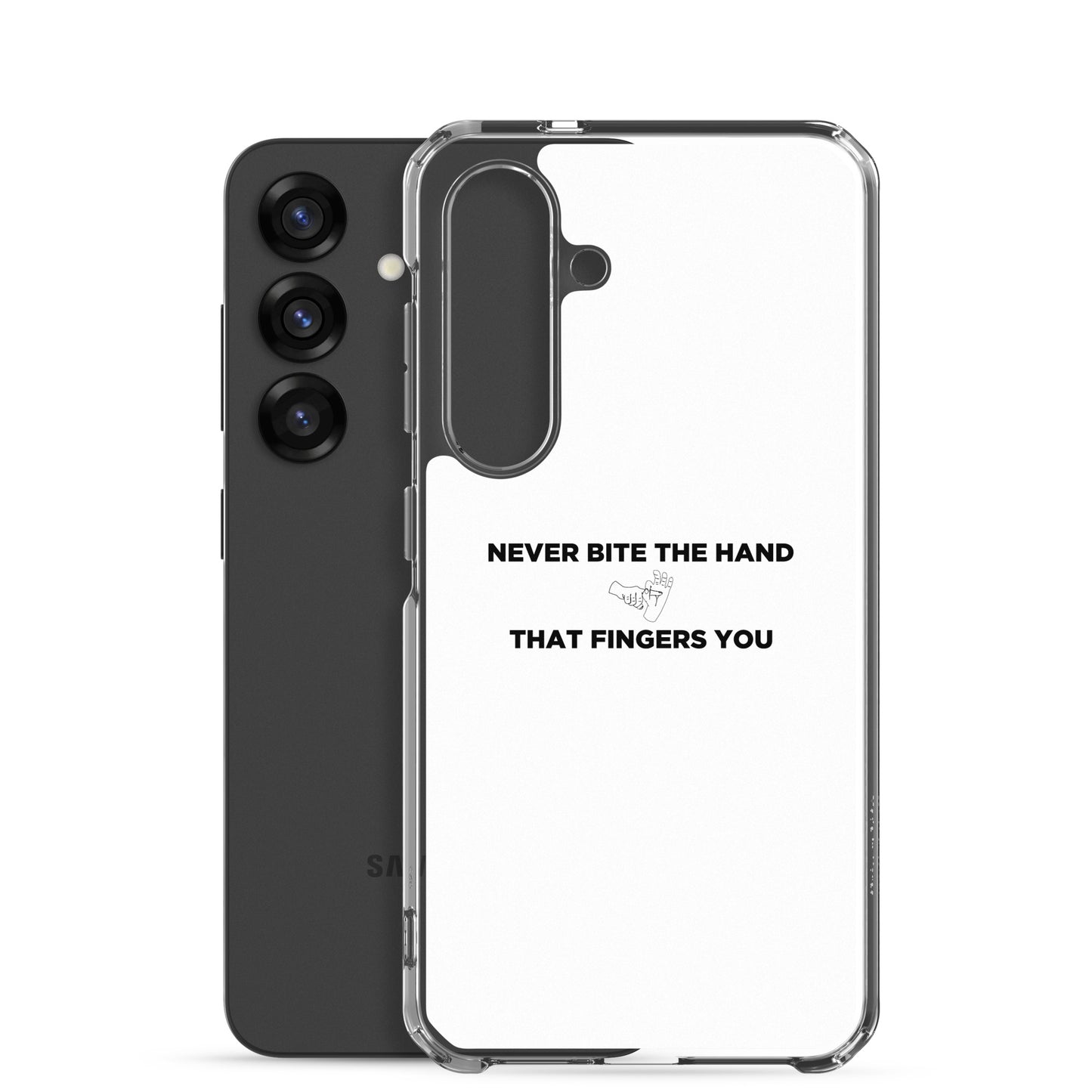 Coque Samsung Never bite the hand that fingers you - Sedurro