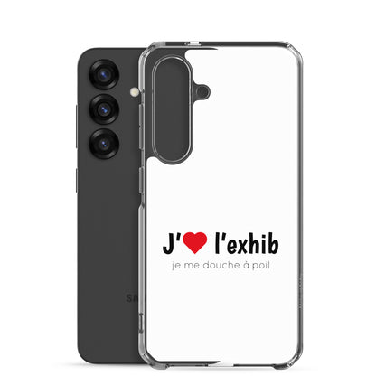 Coque Samsung J'aime l'exhib je me douche à poil - Sedurro