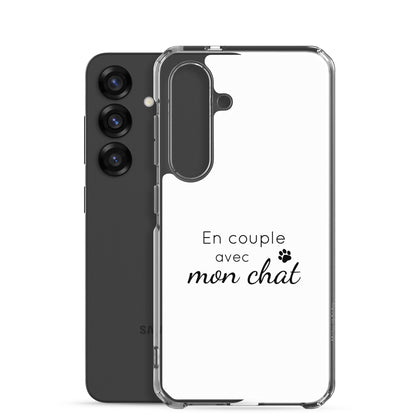Coque Samsung En couple avec mon chat - Sedurro