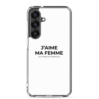 Coque Samsung J'aime ma femme elle m'oblige à porter ça - Sedurro