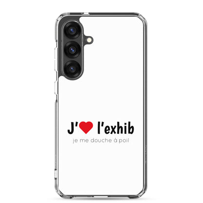 Coque Samsung J'aime l'exhib je me douche à poil - Sedurro