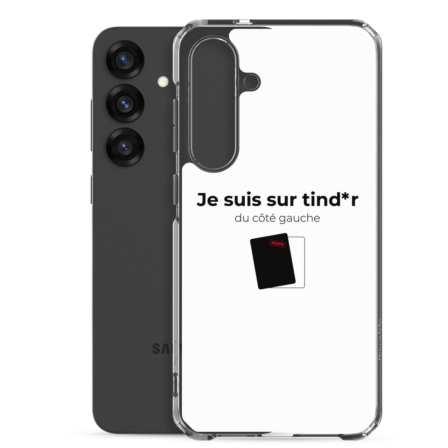 Coque Samsung Je suis sur tind*r du côté gauche - Sedurro
