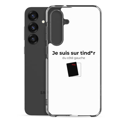 Coque Samsung Je suis sur tind*r du côté gauche - Sedurro