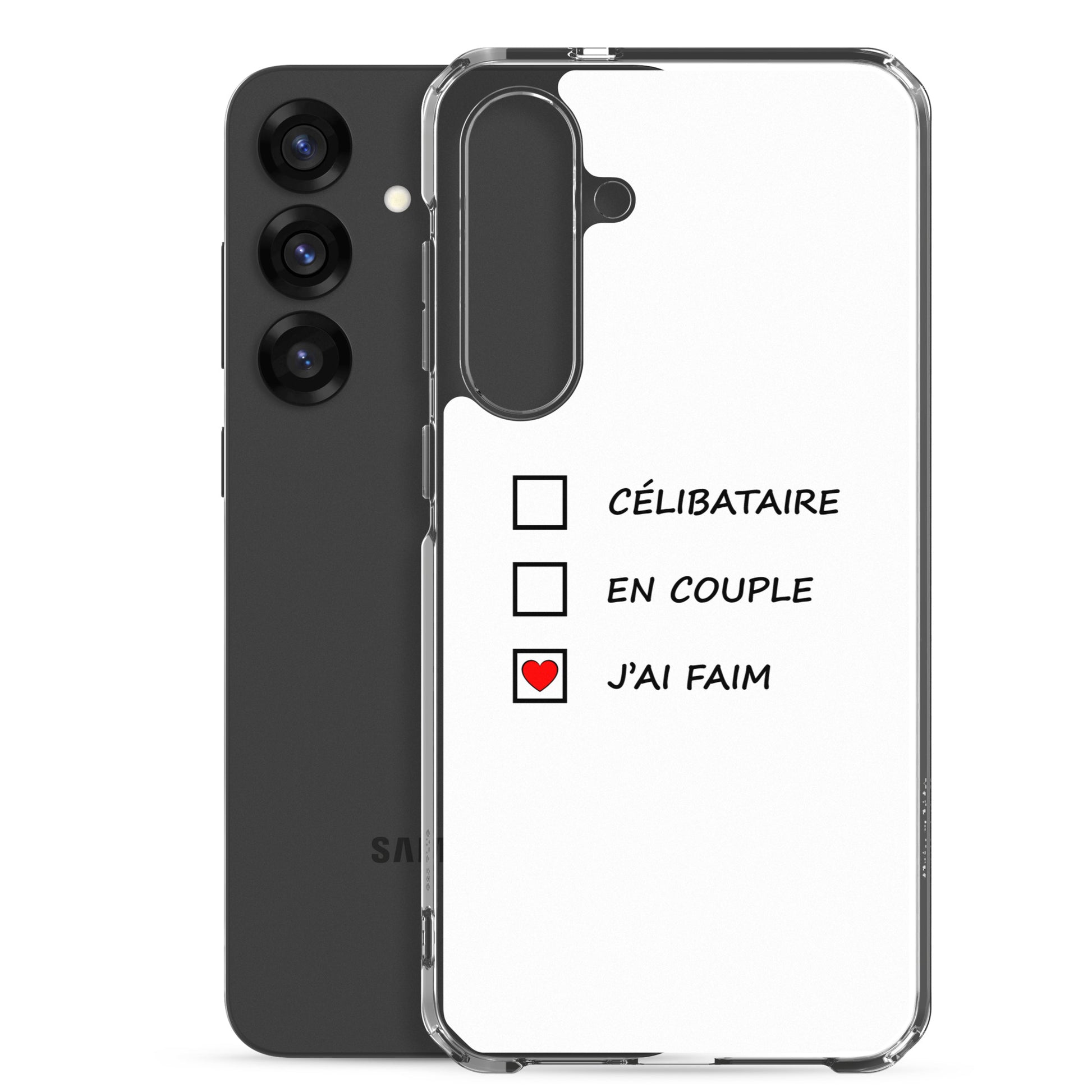 Coque Samsung Célibataire en couple j'ai faim cases à cocher - Sedurro