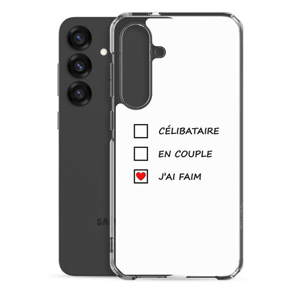 Coque Samsung Célibataire en couple j'ai faim cases à cocher - Sedurro