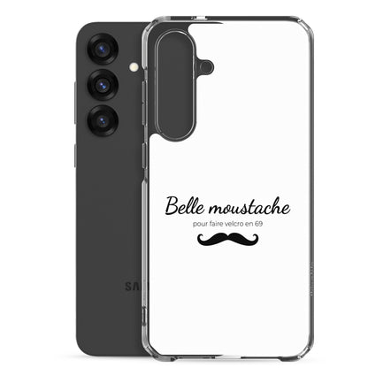 Coque Samsung Belle moustache pour faire velcro en 69 - Sedurro