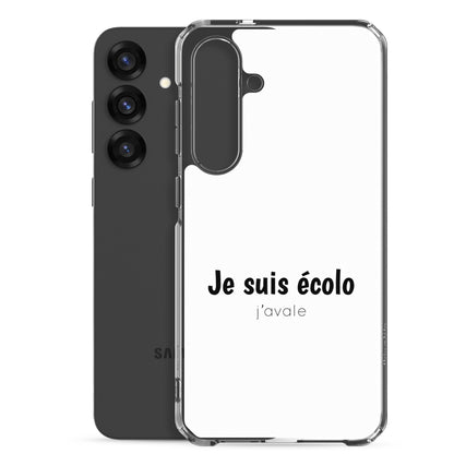 Coque Samsung Je suis écolo j'avale - Sedurro