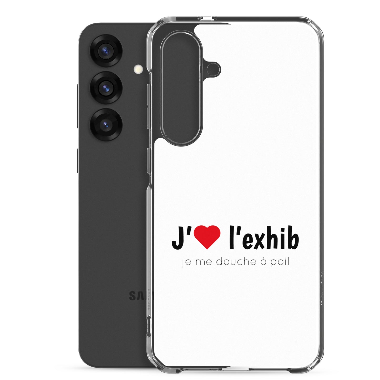Coque Samsung J'aime l'exhib je me douche à poil - Sedurro