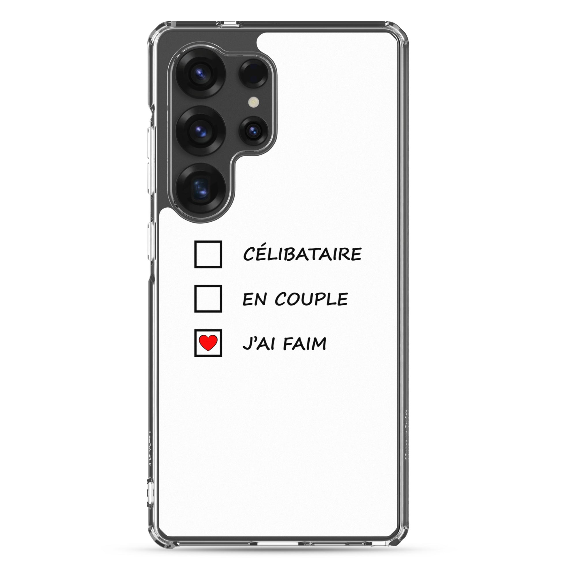 Coque Samsung Célibataire en couple j'ai faim cases à cocher - Sedurro