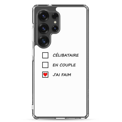 Coque Samsung Célibataire en couple j'ai faim cases à cocher - Sedurro