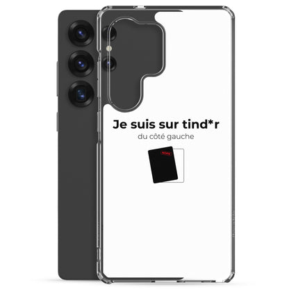 Coque Samsung Je suis sur tind*r du côté gauche - Sedurro