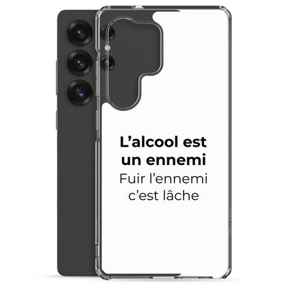 Coque Samsung L'alcool est un ennemi fuir l'ennemi c'est lâche - Sedurro