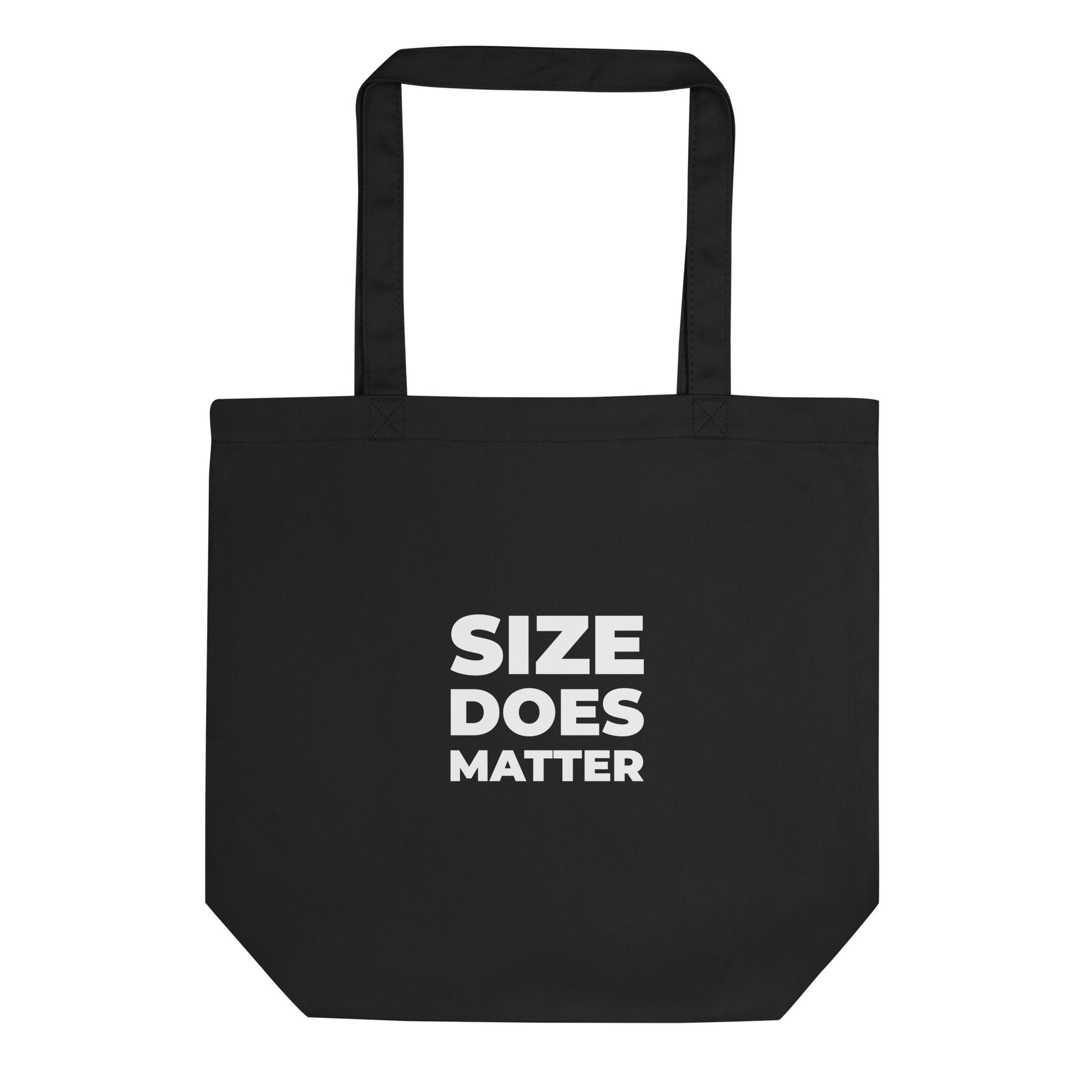 Tote bag bio Size does matter Noir - Sedurro