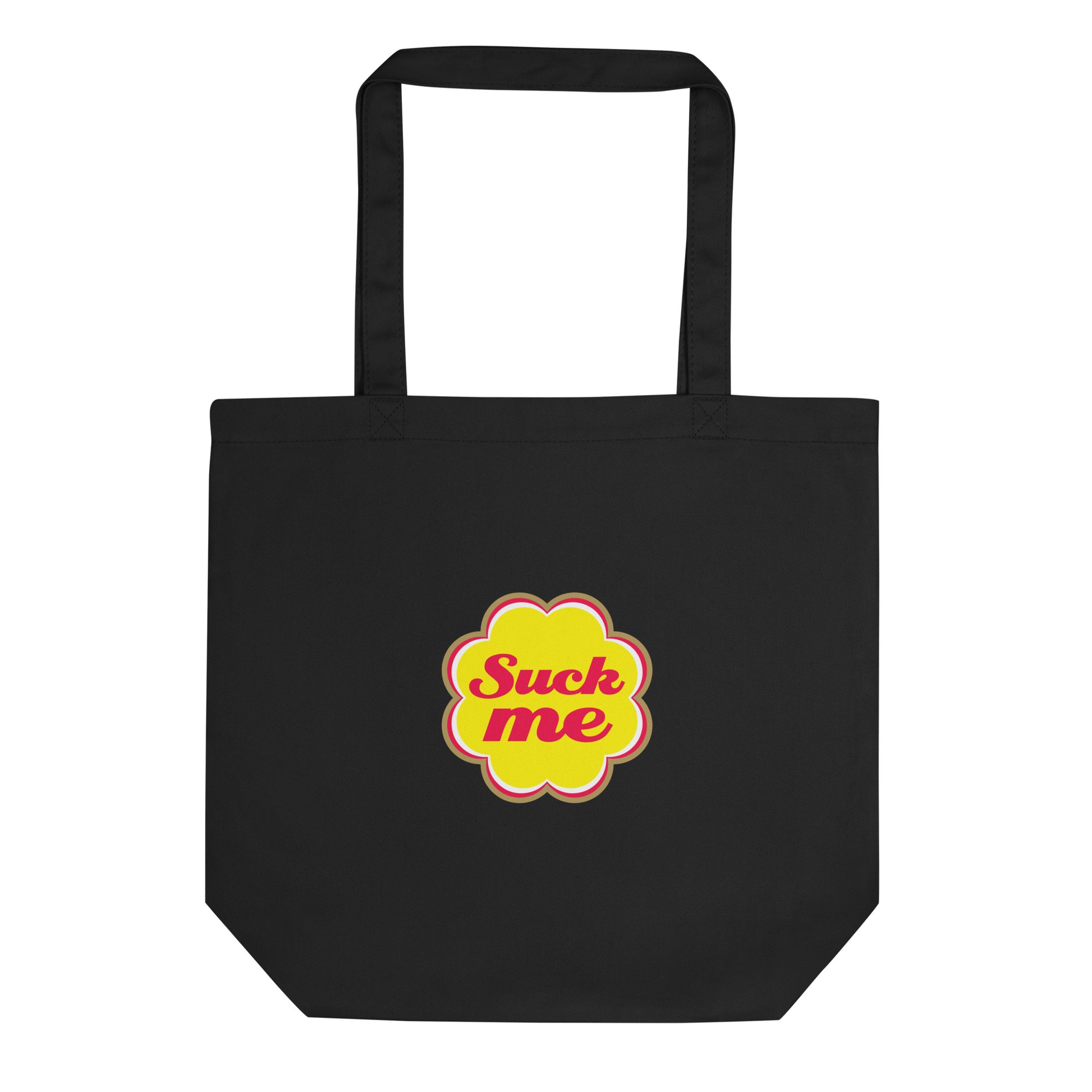 Tote bag bio Suck me sucette chupa Noir - Sedurro