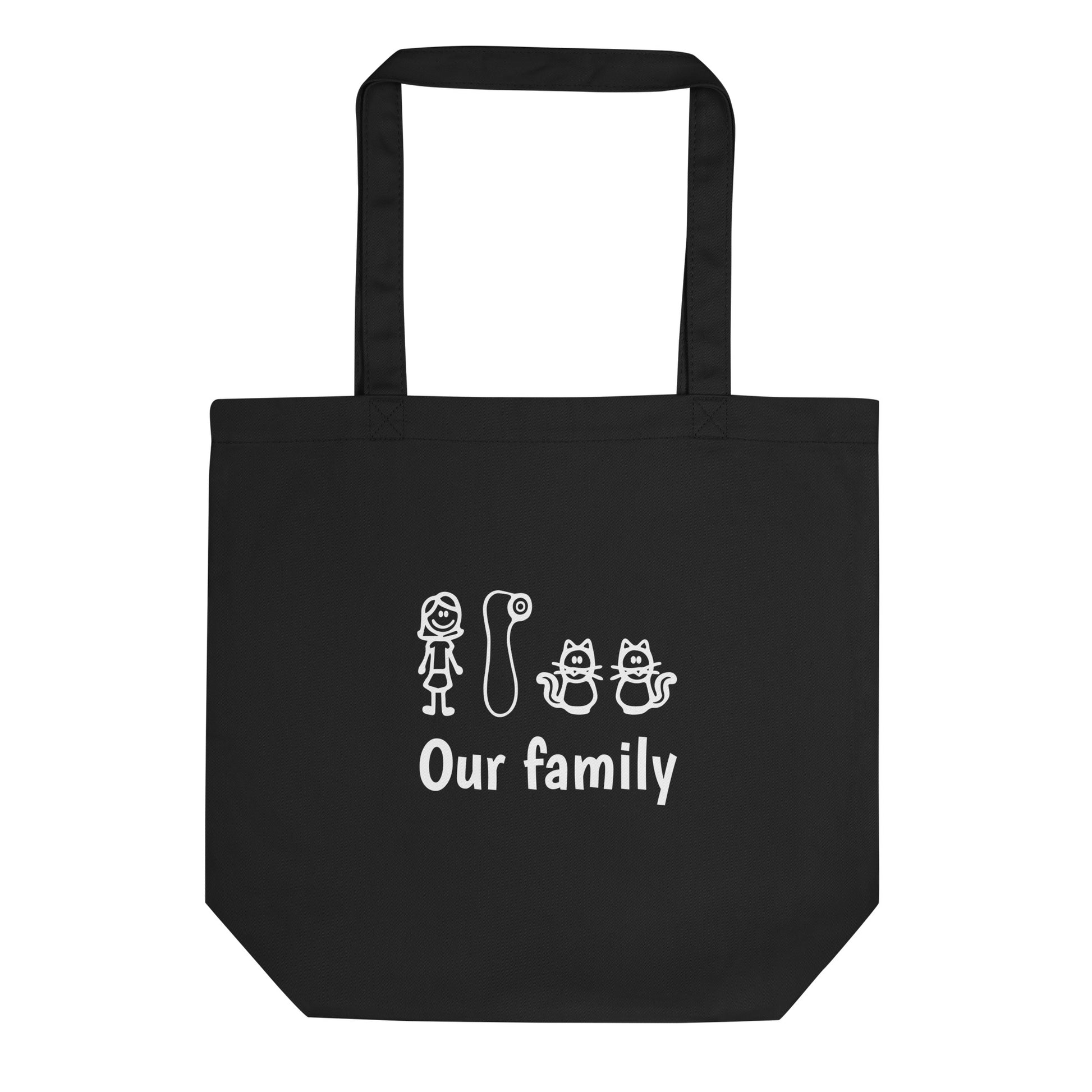 Tote bag bio Our family woman vibrator cats - Sedurro