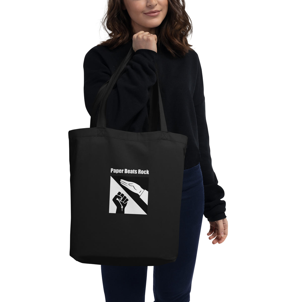 Tote bag bio Paper beats rock - Sedurro