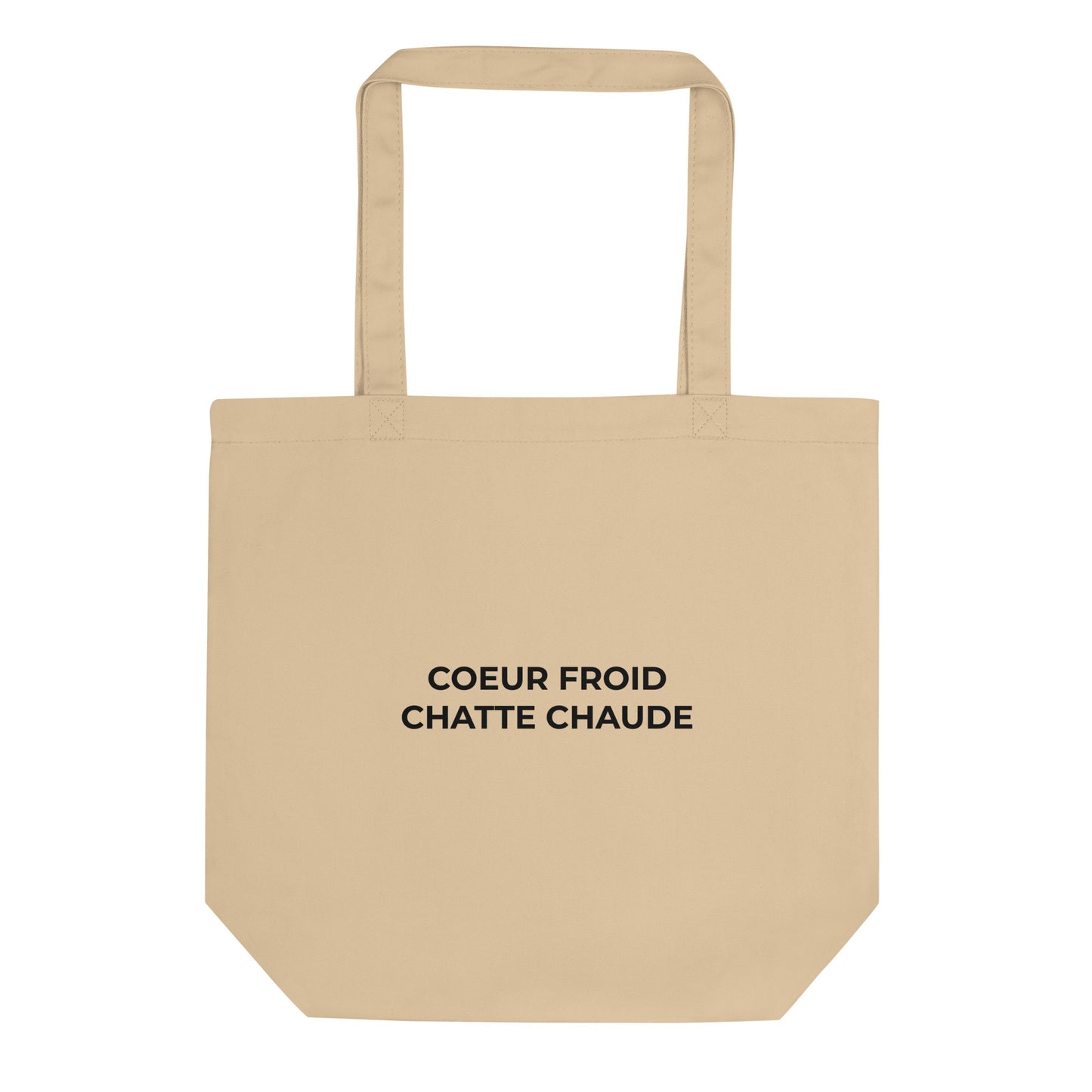 Tote bag bio Cœur froid chatte chaude Oyster - Sedurro