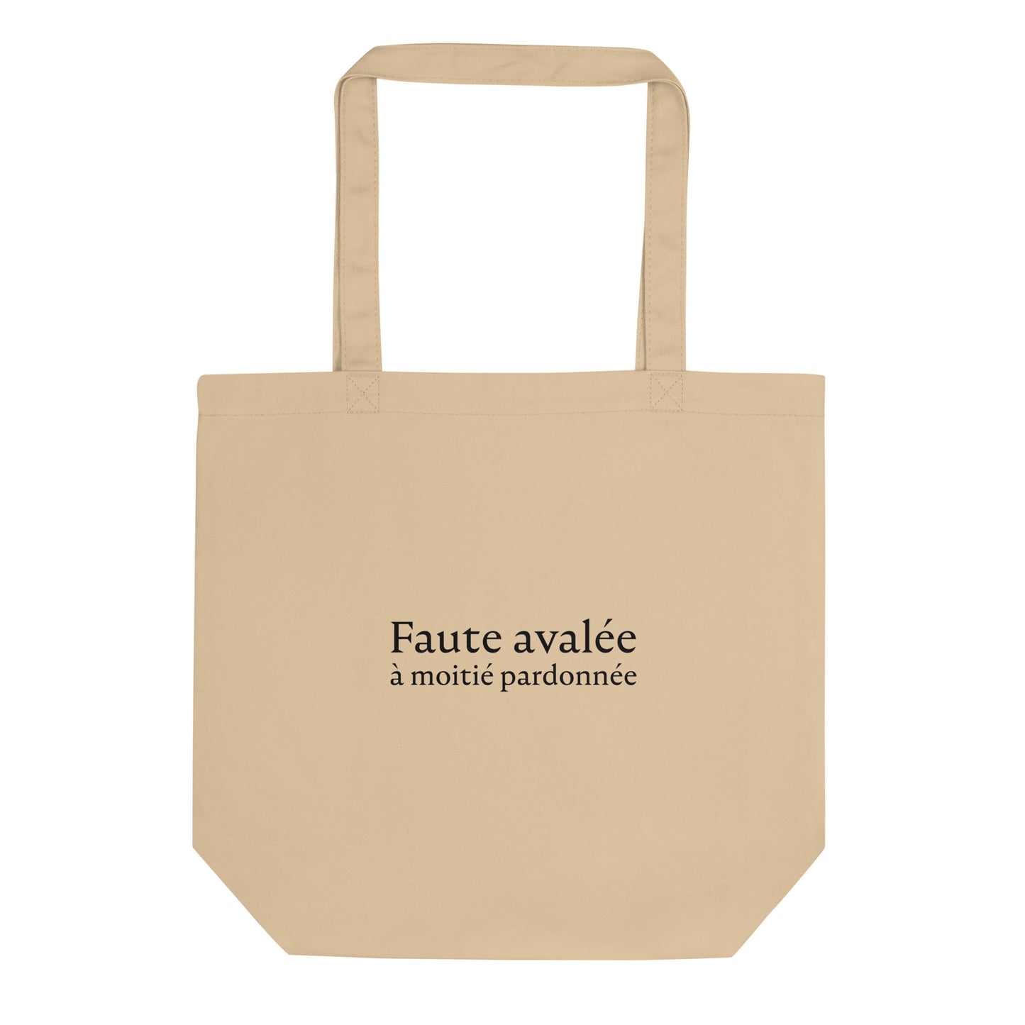 Tote bag bio Faute avalée à moitié pardonnée Oyster - Sedurro