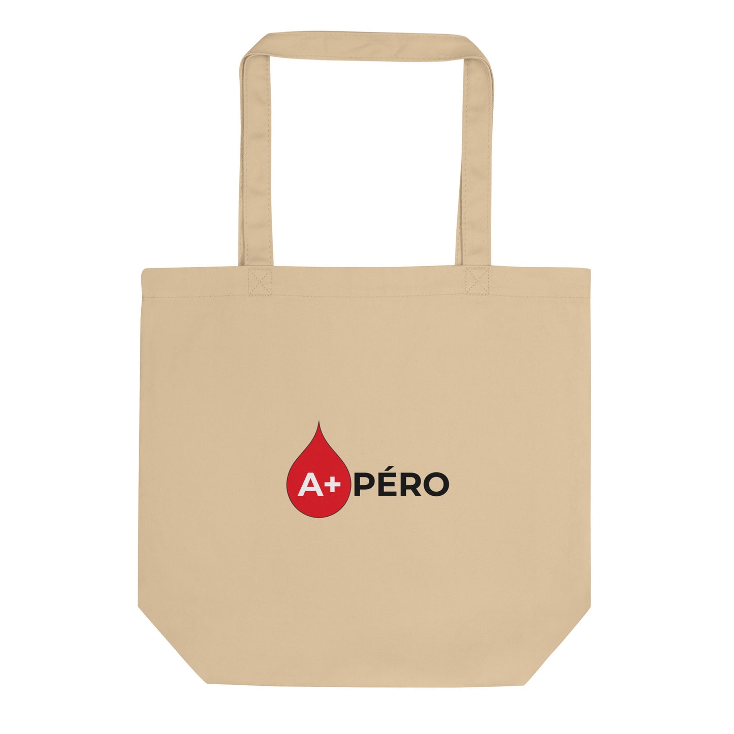 Tote bag bio Apéro groupe sanguin A+ Oyster - Sedurro