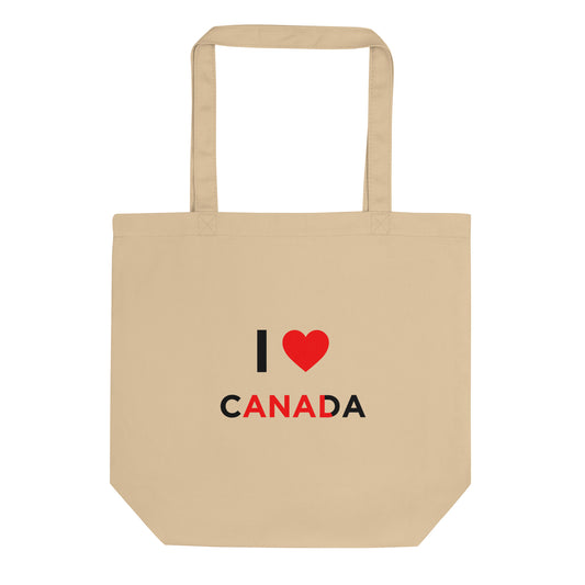 Tote bag bio I love Canada anal - Sedurro