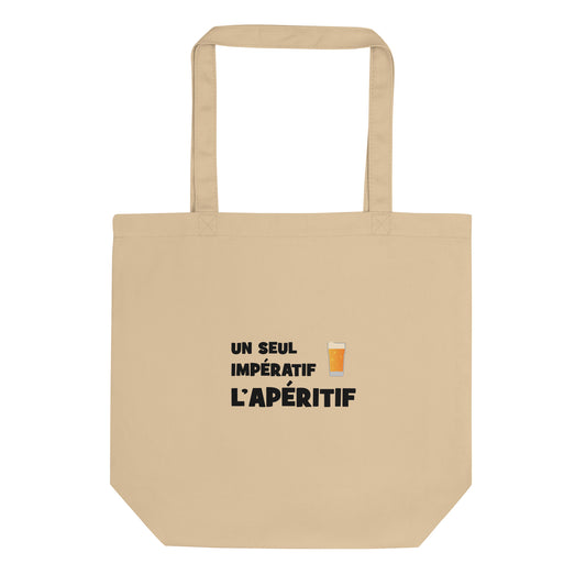 Tote bag bio Un seul impératif L'apéritif - Sedurro