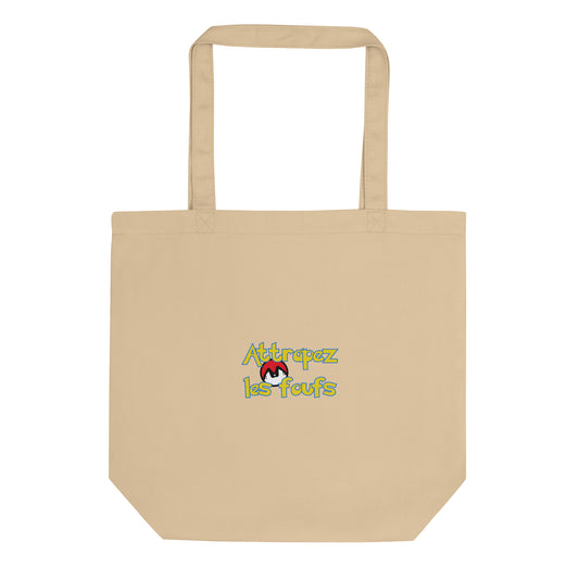 Tote bag bio Attrapez les foufs Pokeboule - Sedurro