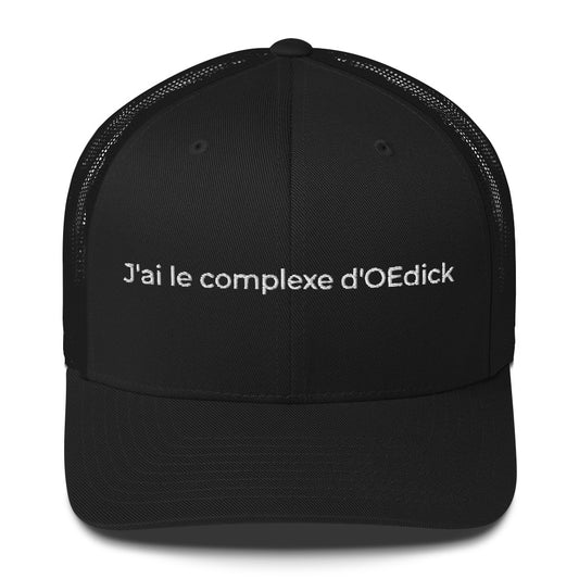Casquette brodée J'ai le complexe d'Oedick Noir - Sedurro