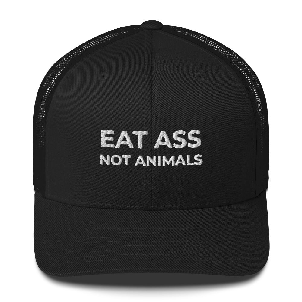 Casquette brodée Eat ass not animals Noir - Sedurro
