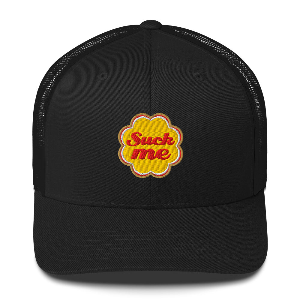 Casquette brodée Suck me sucette chupa Noir - Sedurro