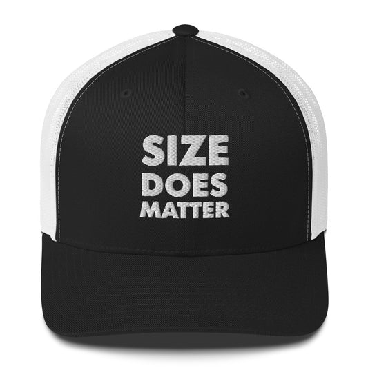 Casquette brodée Size does matter Noir Blanc - Sedurro