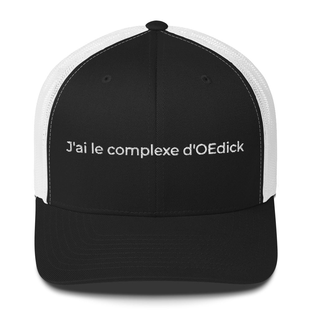 Casquette brodée J'ai le complexe d'Oedick Noir Blanc - Sedurro