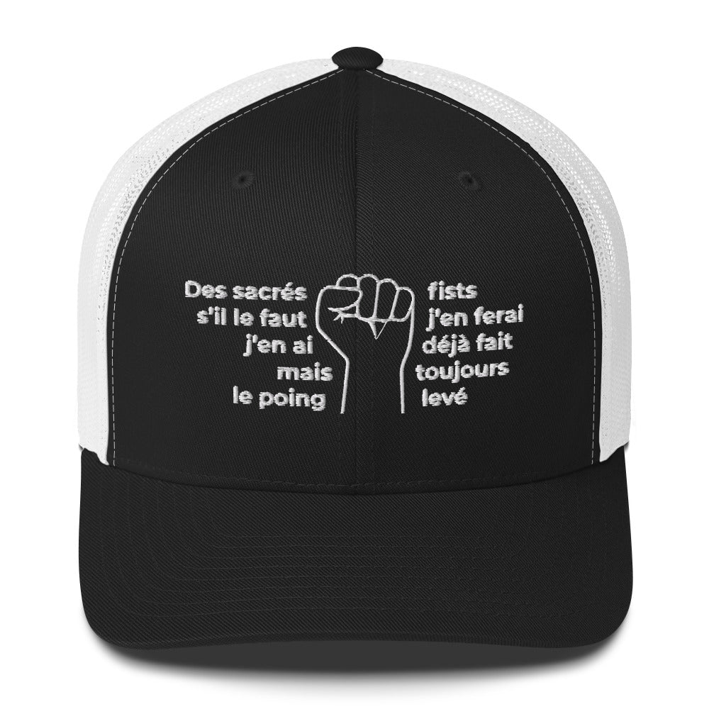 Casquette brodée Paroles des sacrés fists toujours le poing levé - Sedurro