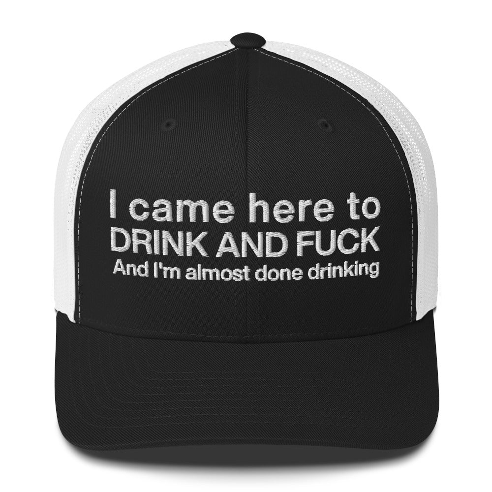 Casquette brodée I came here to drink and fuck - Sedurro