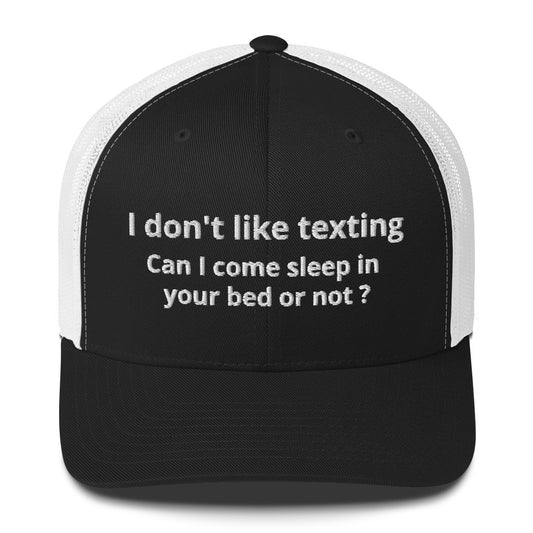 Casquette brodée I don't like texting - Sedurro