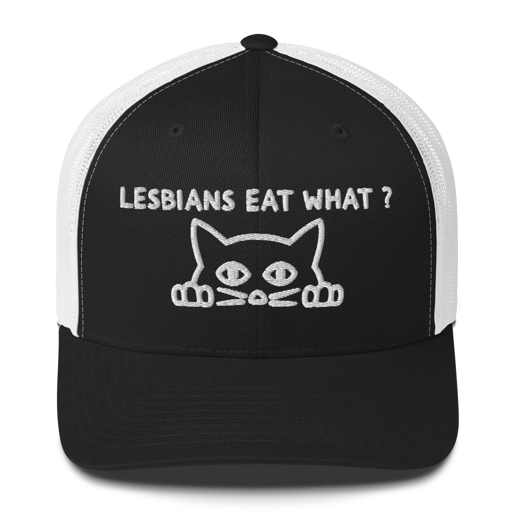 Casquette brodée Cat Lesbians eat what - Sedurro