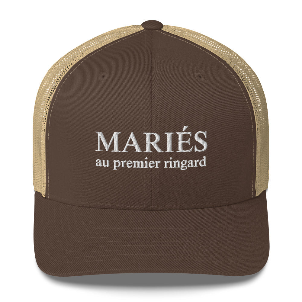 Casquette brodée Mariés au premier ringard Marron Kaki - Sedurro