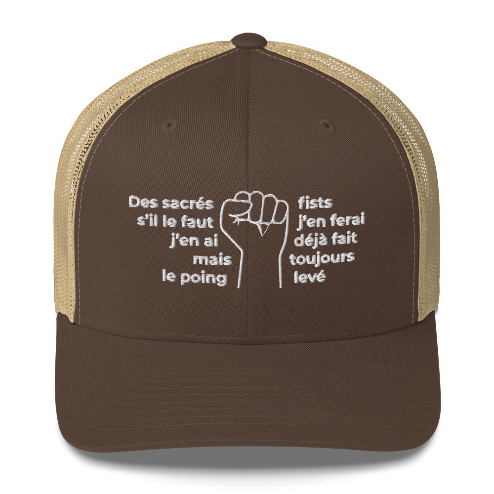 Casquette brodée Paroles des sacrés fists toujours le poing levé - Sedurro