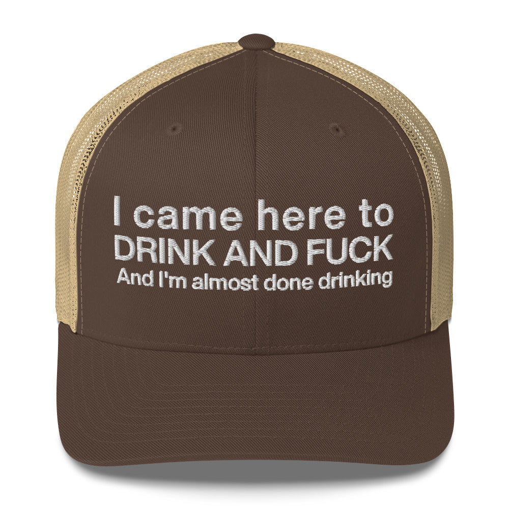 Casquette brodée I came here to drink and fuck - Sedurro