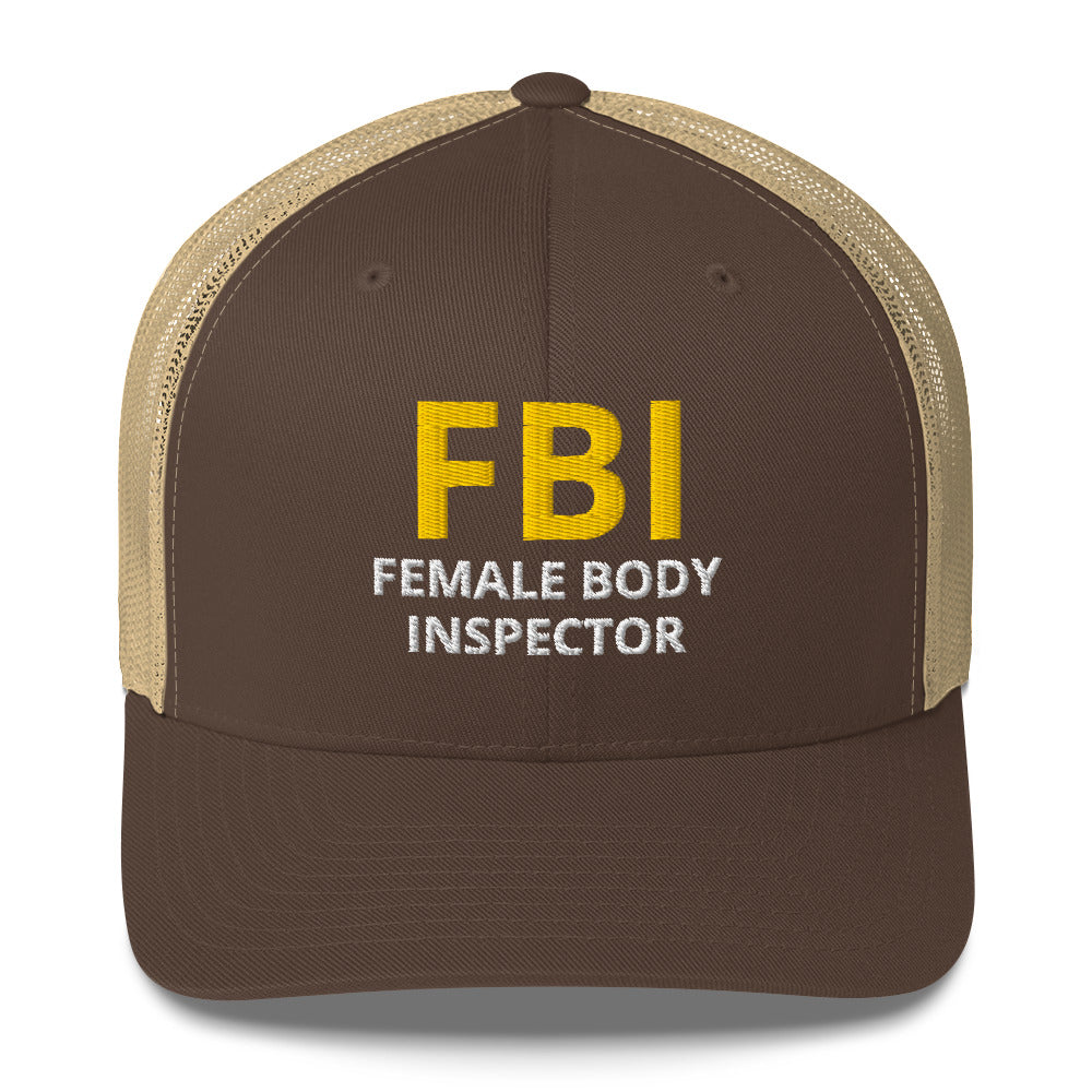 Casquette brodée FBI Female Body Inspector - Sedurro