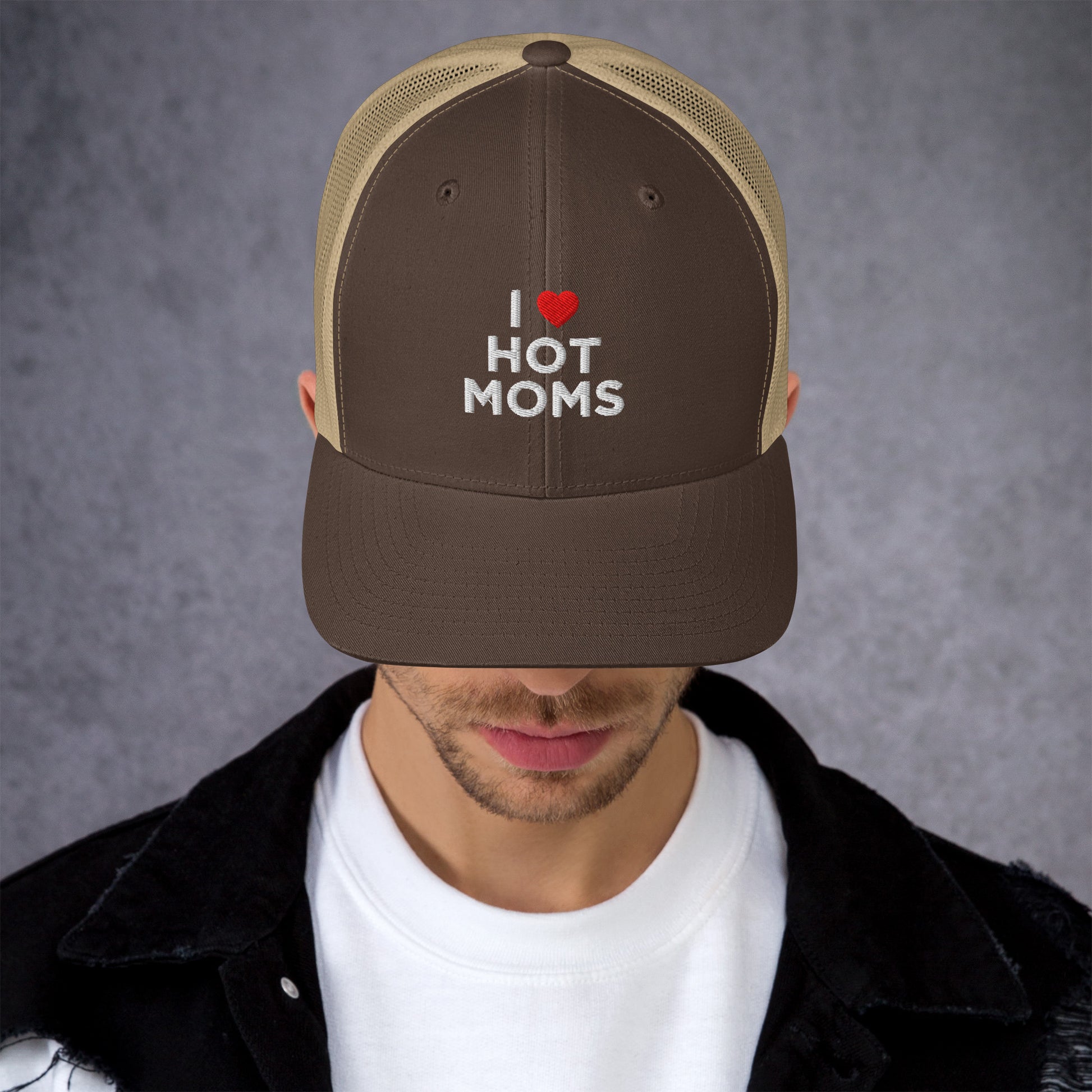 Casquette brodée I love hot moms - Sedurro