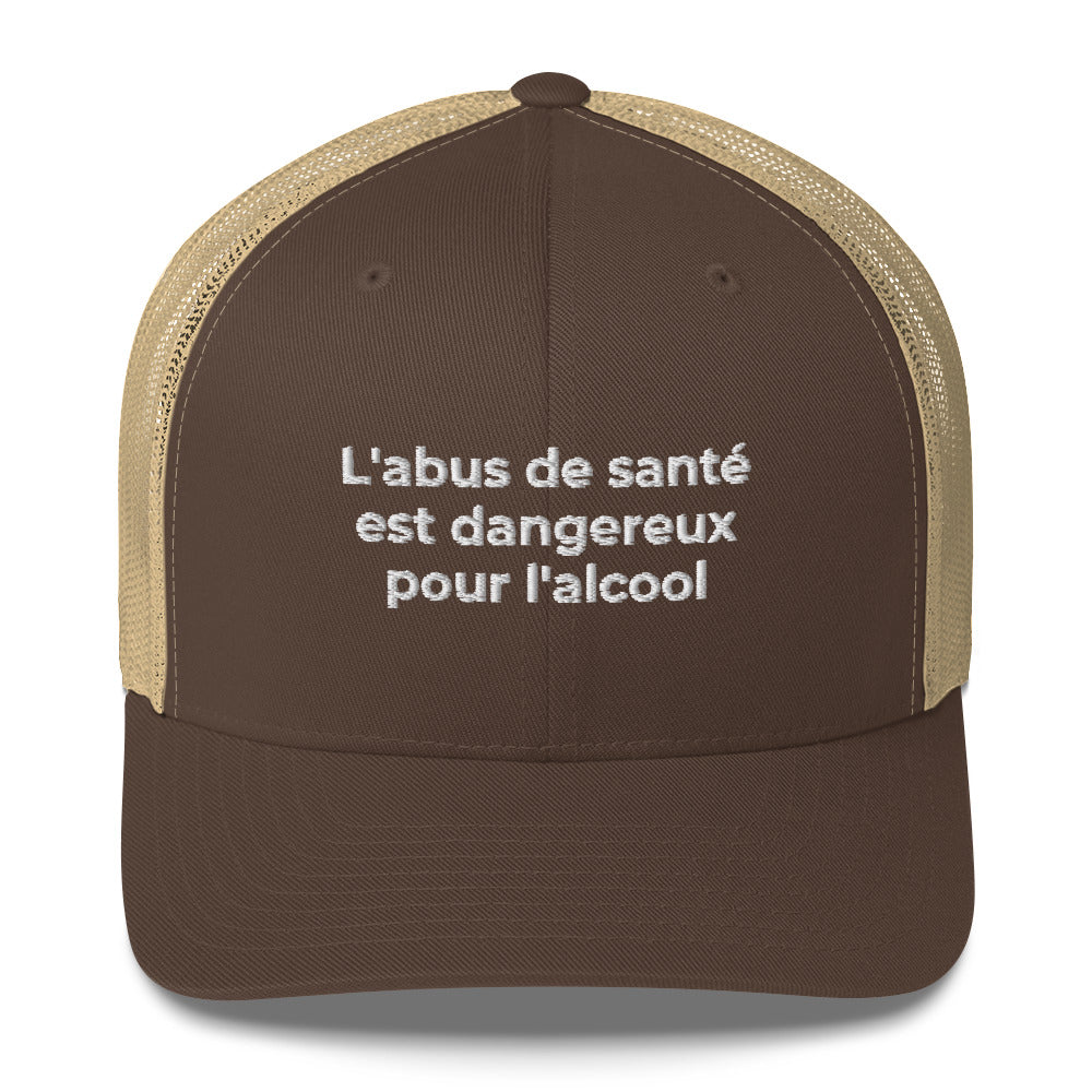 Casquette brodée L'abus de santé est dangereux pour l'alcool - Sedurro