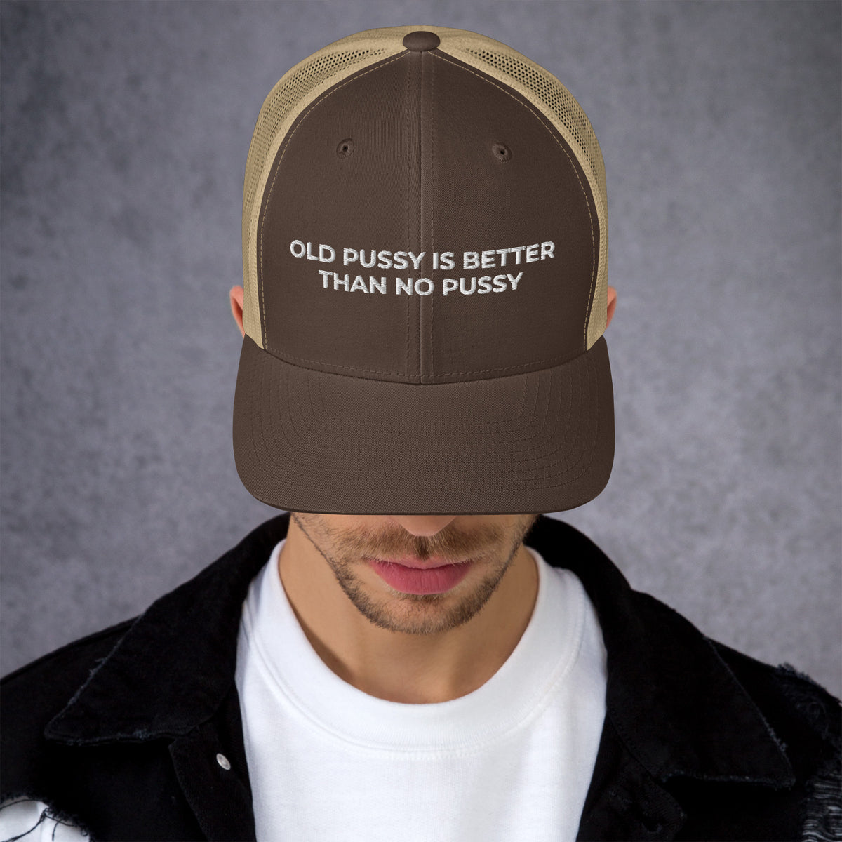 Casquette brodée Old pussy is better than no pussy - Sedurro