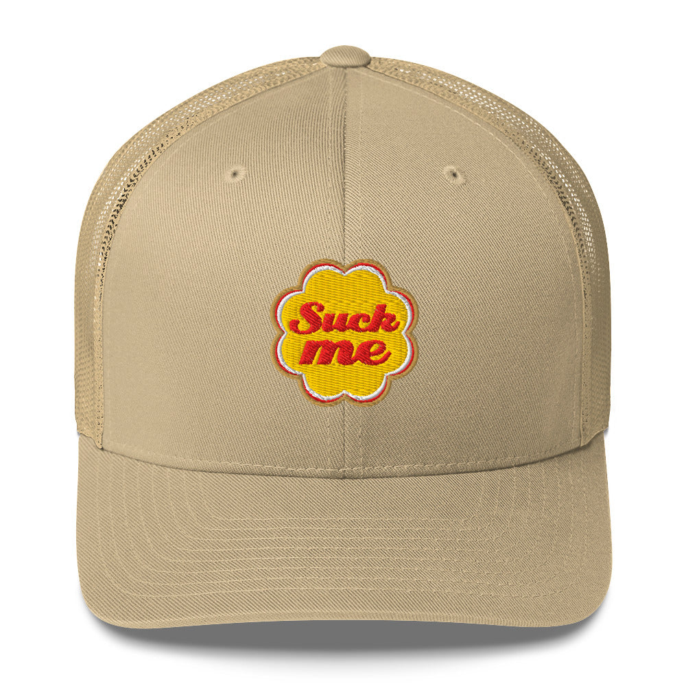 Casquette brodée Suck me sucette chupa Kaki - Sedurro