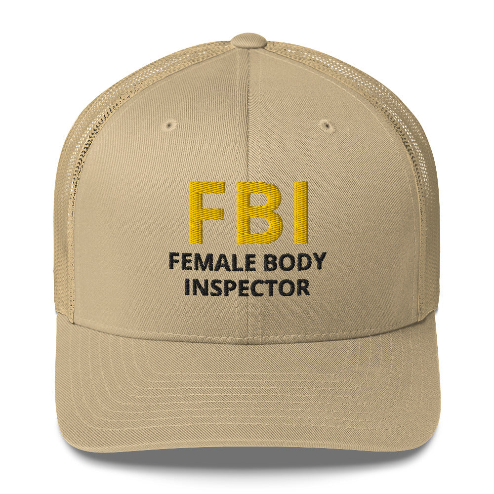 Casquette brodée FBI Female Body Inspector - Sedurro